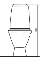Унитаз-компакт Sanita Кама WC.CC/Kama/2-TM/WHT.G/S1 Комфорт белый S1 с сиденьем микролифт от Водопад  фото 2