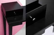 Туалетный столик TorySun Iota Vanity Compact, черный с 3 ящиками от Водопад  фото 3