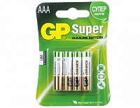 Алкалиновые батарейки GP Super Alkaline GP 24A-2CR4 40/160 24А ААA - 4 шт. блистер
